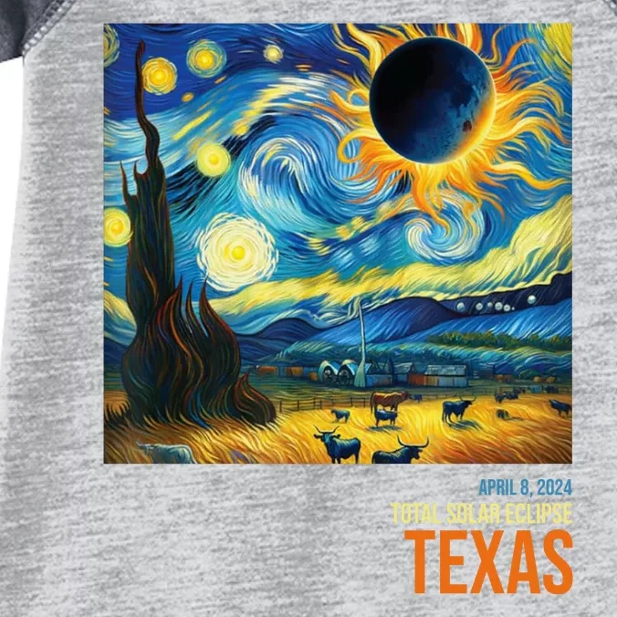 Total Solar Eclipse 2024 Texas Painting Infant Baby Jersey Bodysuit