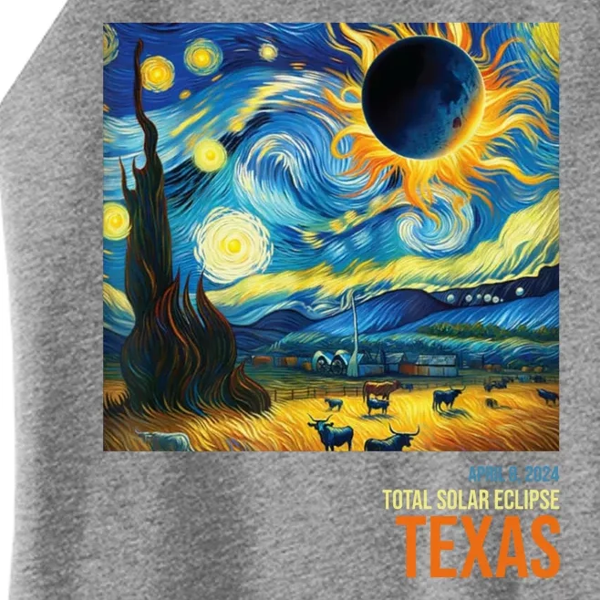 Total Solar Eclipse 2024 Texas Painting Women’s Perfect Tri Rocker Tank