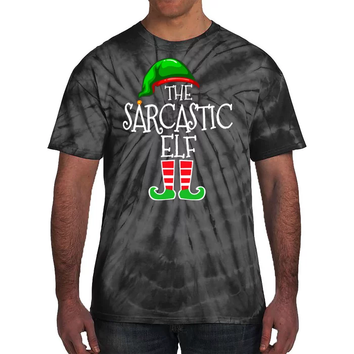 The Sarcastic Elf Matching Christmas Tie-Dye T-Shirt