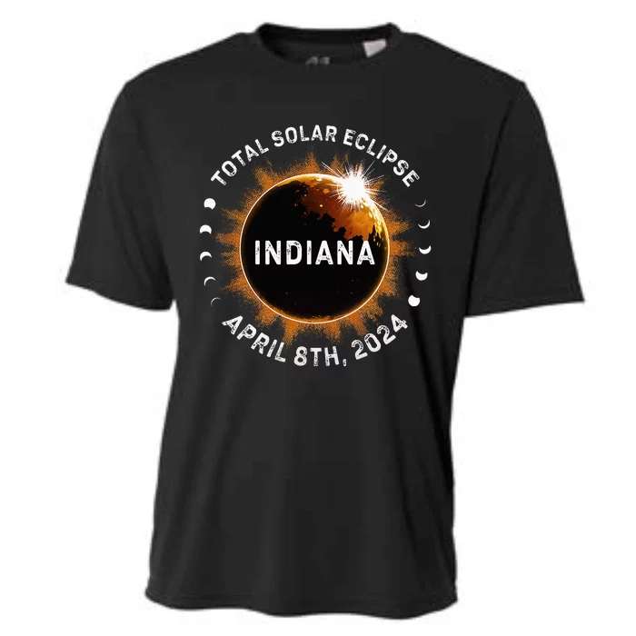 Total Solar Eclipse Path of Totality April 8th 2024 Indiana Cooling Performance Crew T-Shirt