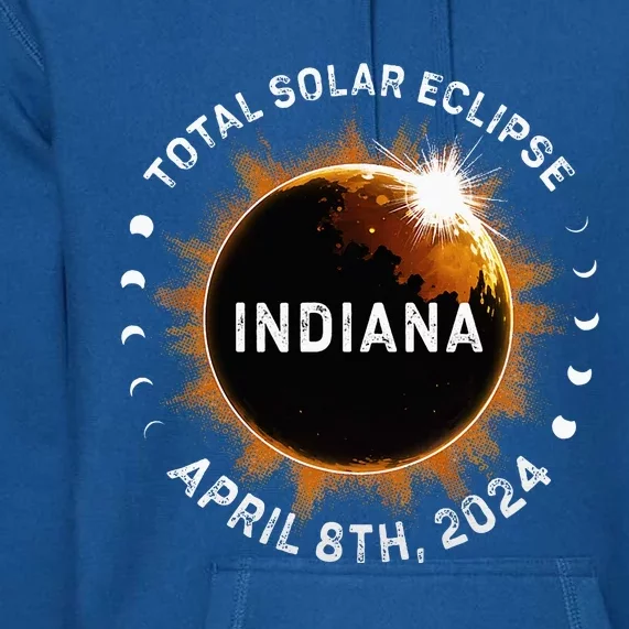 Total Solar Eclipse Path of Totality April 8th 2024 Indiana Premium Hoodie