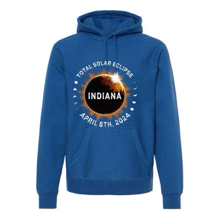 Total Solar Eclipse Path of Totality April 8th 2024 Indiana Premium Hoodie