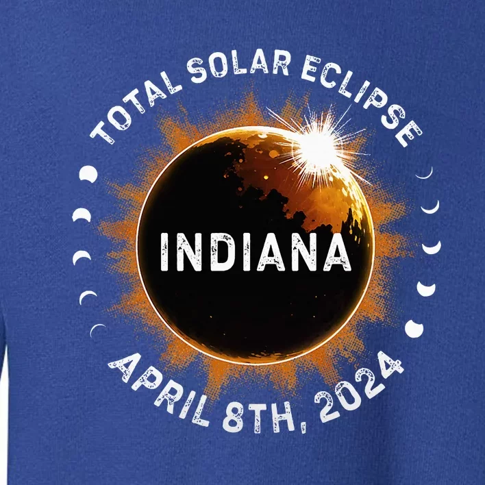 Total Solar Eclipse Path of Totality April 8th 2024 Indiana Toddler Sweatshirt