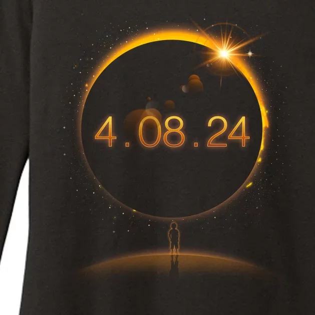 Total Solar Eclipse April 8 2024 Womens CVC Long Sleeve Shirt