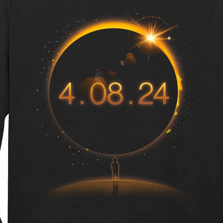 Total Solar Eclipse April 8 2024 Tall Long Sleeve T-Shirt