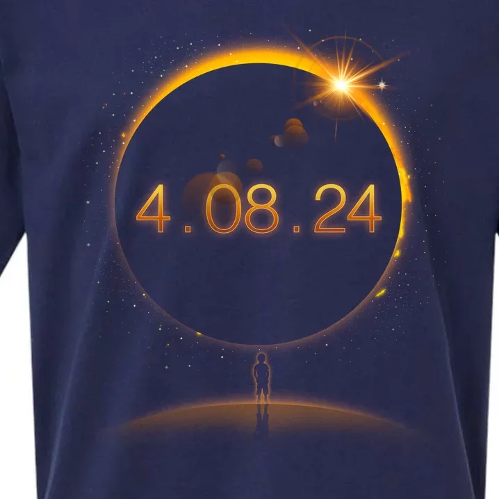 Total Solar Eclipse April 8 2024 Sueded Cloud Jersey T-Shirt