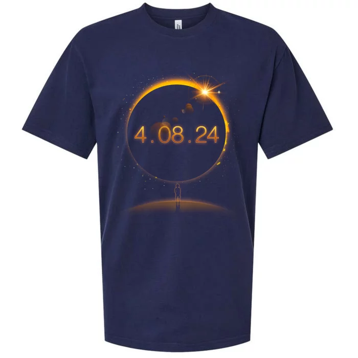 Total Solar Eclipse April 8 2024 Sueded Cloud Jersey T-Shirt