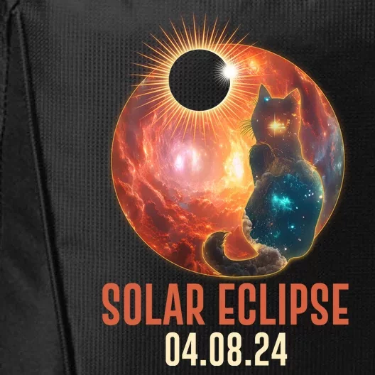 Total Solar Eclipse Galaxy Space Cat City Backpack