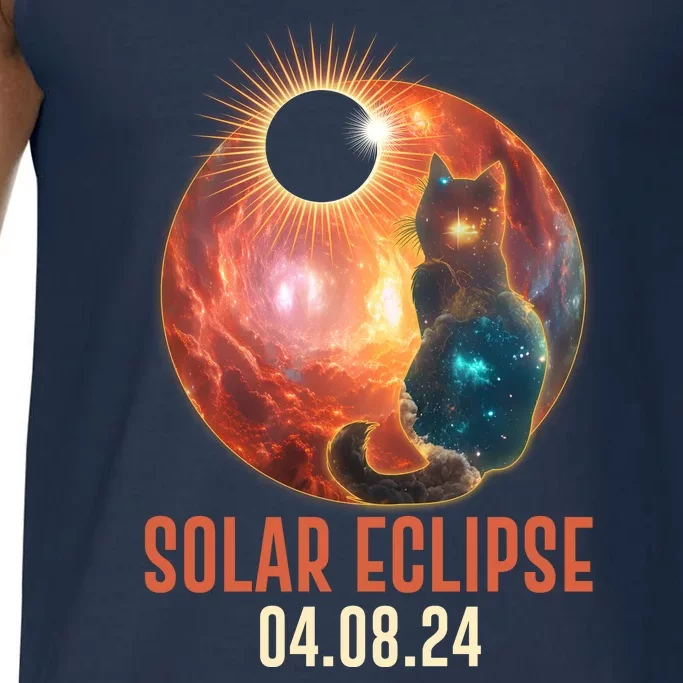 Total Solar Eclipse Galaxy Space Cat Comfort Colors® Tank Top