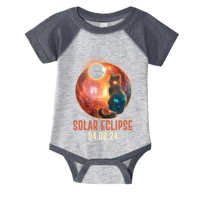 Total Solar Eclipse Galaxy Space Cat Infant Baby Jersey Bodysuit