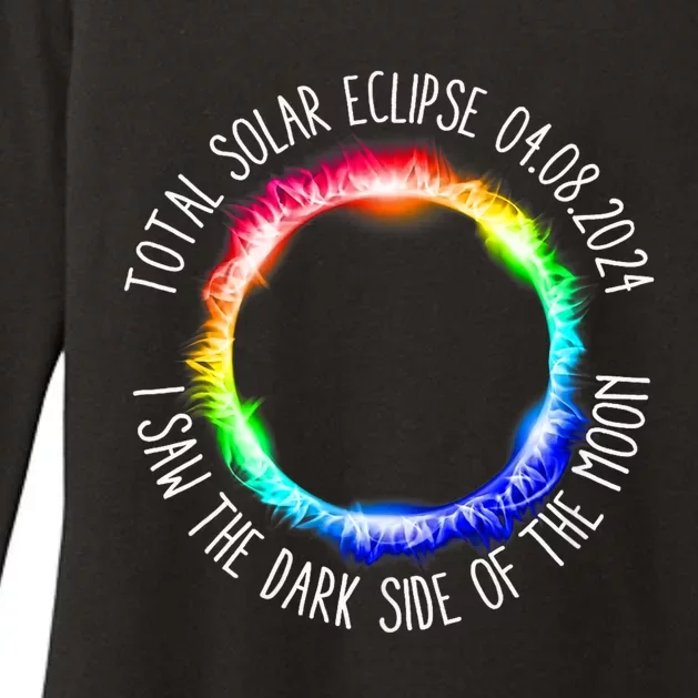 Total Solar Eclipse 04 08 2024 I Saw The Dark Sided The Moon Womens CVC Long Sleeve Shirt