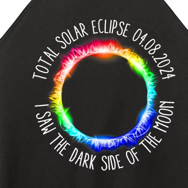 Total Solar Eclipse 04 08 2024 I Saw The Dark Sided The Moon Women’s Perfect Tri Rocker Tank