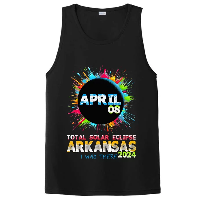 Total Solar Eclipse Arkansas 2024 Colorful Totality Performance Tank