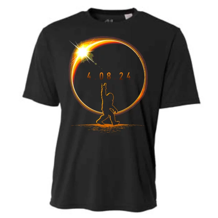 Total Solar Eclipse April 8 2024 Bigfoot Cooling Performance Crew T-Shirt