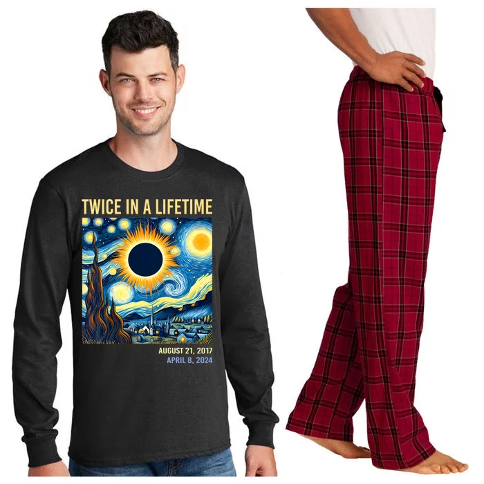 Total Solar Eclipse 2024 Twice In A Lifetime Long Sleeve Pajama Set