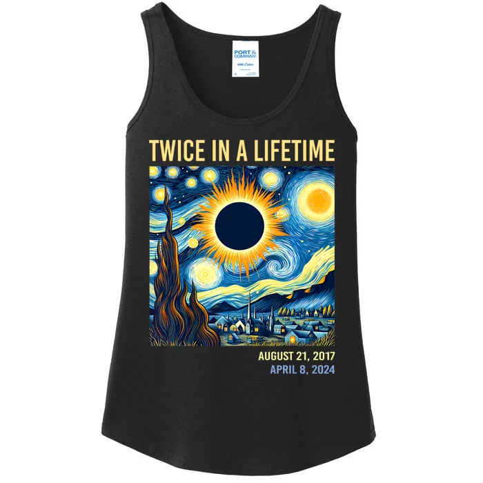 Total Solar Eclipse 2024 Twice In A Lifetime Ladies Essential Tank