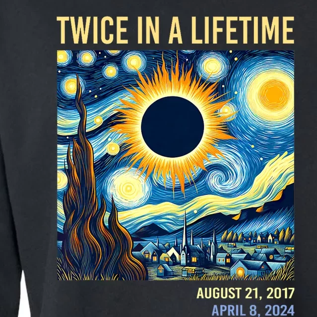 Total Solar Eclipse 2024 Twice In A Lifetime Cropped Pullover Crew