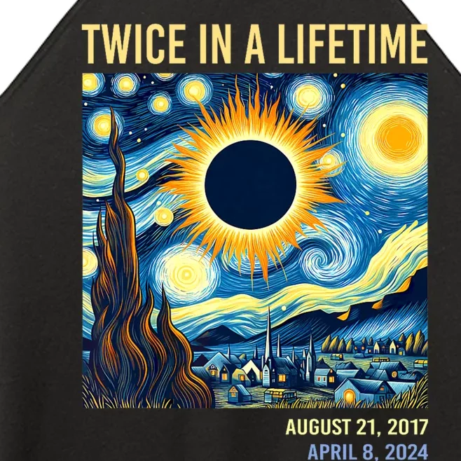 Total Solar Eclipse 2024 Twice In A Lifetime Women’s Perfect Tri Rocker Tank