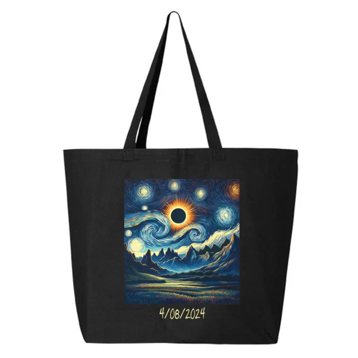 Total Solar Eclipse Van 2024 Gogh April 8 Night Starry 2024 25L Jumbo Tote