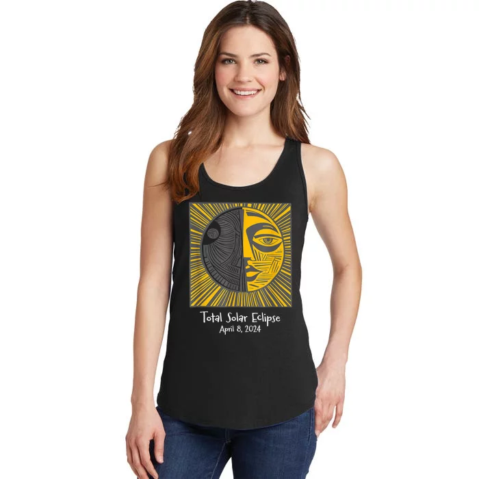 Total Solar Eclipse April 8 2024 Ladies Essential Tank