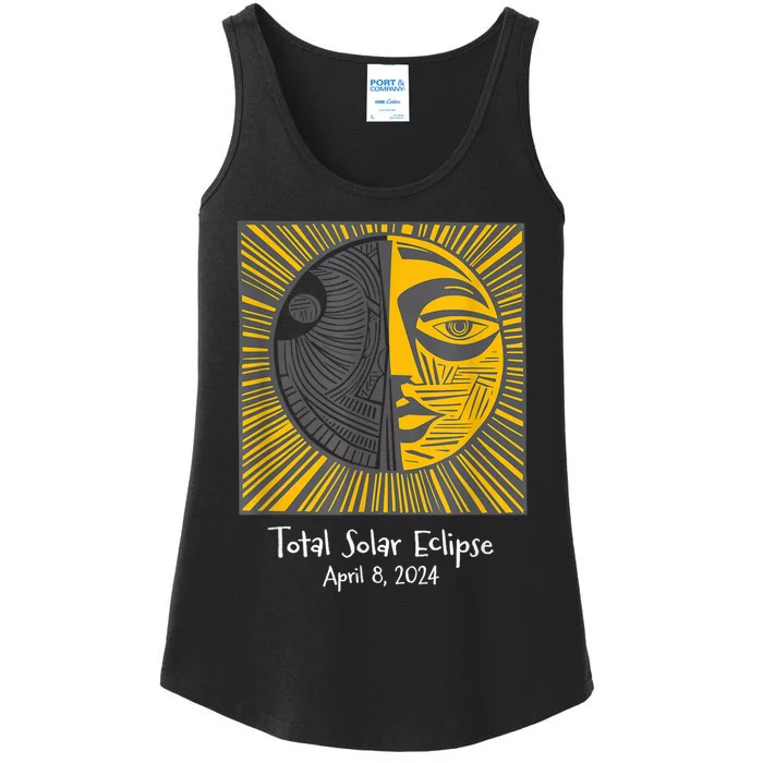 Total Solar Eclipse April 8 2024 Ladies Essential Tank