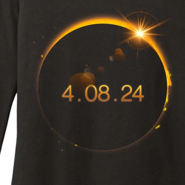 Total Solar Eclipse April 8 2024 Womens CVC Long Sleeve Shirt