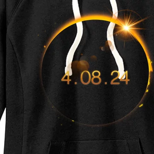 Total Solar Eclipse April 8 2024 Women's Fleece Hoodie