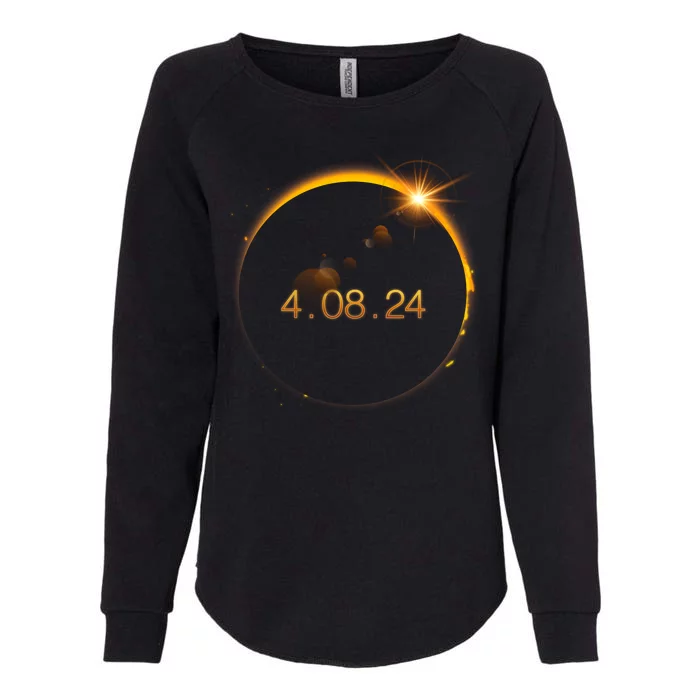 Total Solar Eclipse April 8 2024 Womens California Wash Sweatshirt