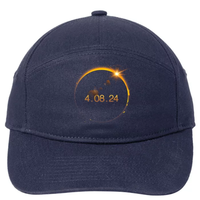 Total Solar Eclipse April 8 2024 7-Panel Snapback Hat