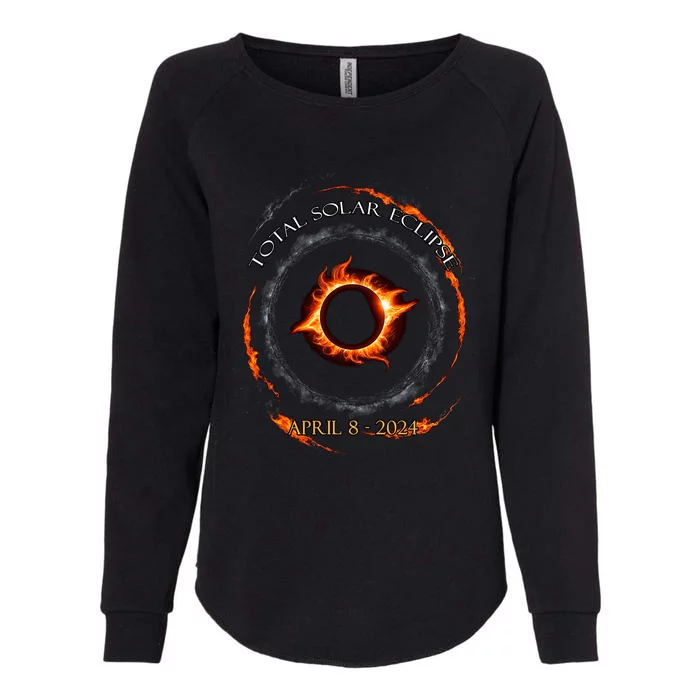 Total Solar Eclipse April 8 2024 Womens California Wash Sweatshirt