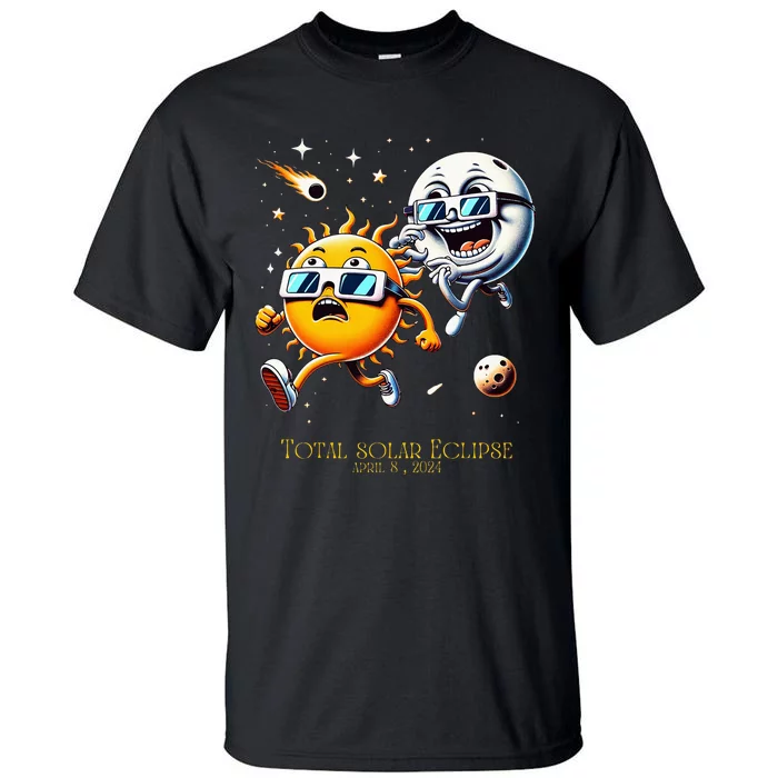 Total solar Eclipse 842024 Sun Flees Moon Eclipse Chase Tall T-Shirt