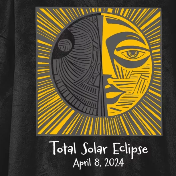 Total Solar Eclipse April 8 2024 Hooded Wearable Blanket