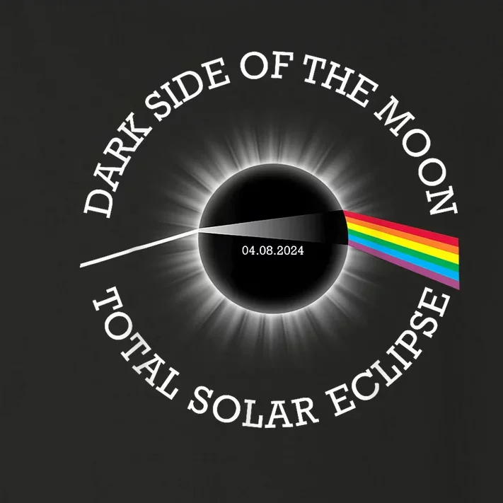 Total Solar Eclipse 04 08 24 Rainbow Totality Dark Side Moon Toddler Long Sleeve Shirt