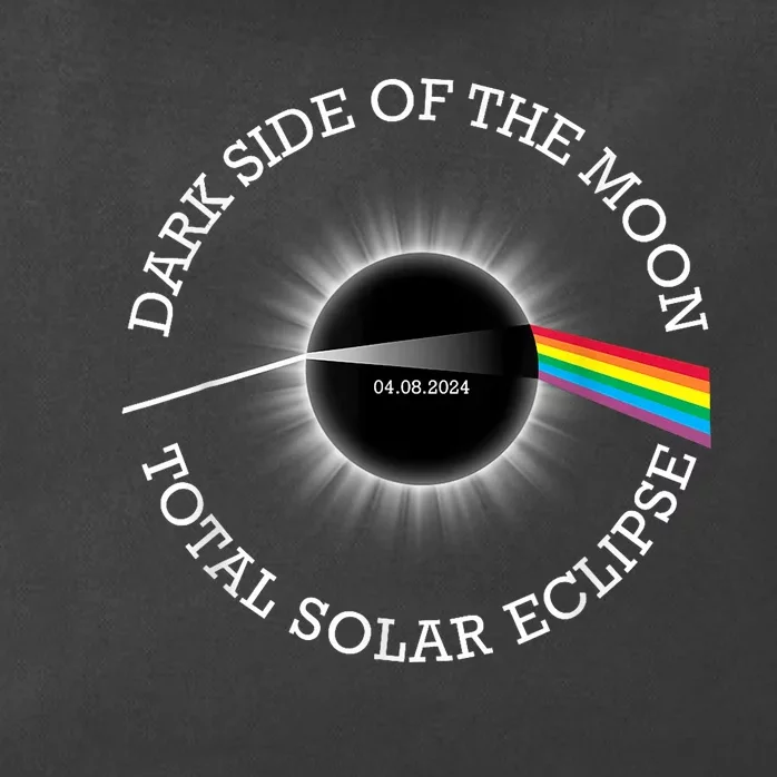 Total Solar Eclipse 04 08 24 Rainbow Totality Dark Side Moon Zip Tote Bag