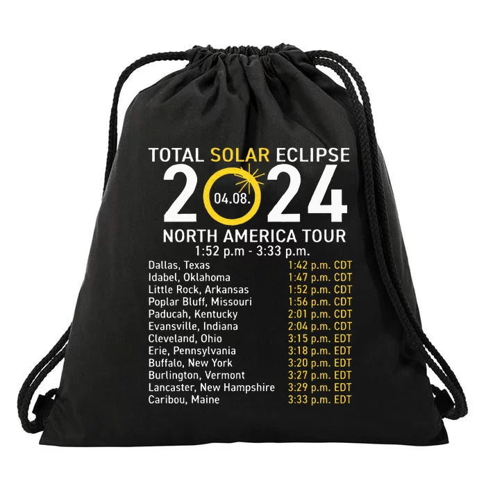 Total Solar Eclipse April 8 2024 Path Of The Eclipse Drawstring Bag