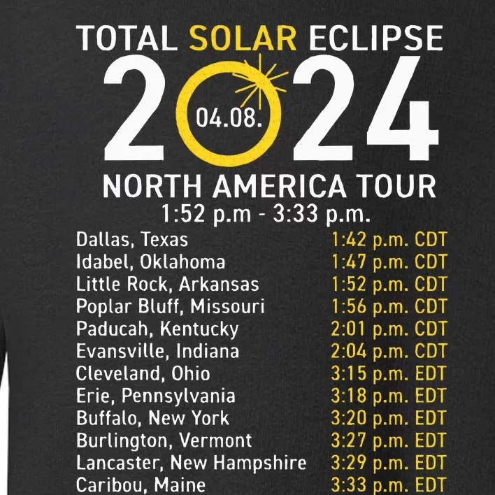 Total Solar Eclipse April 8 2024 Path Of The Eclipse Toddler Sweatshirt