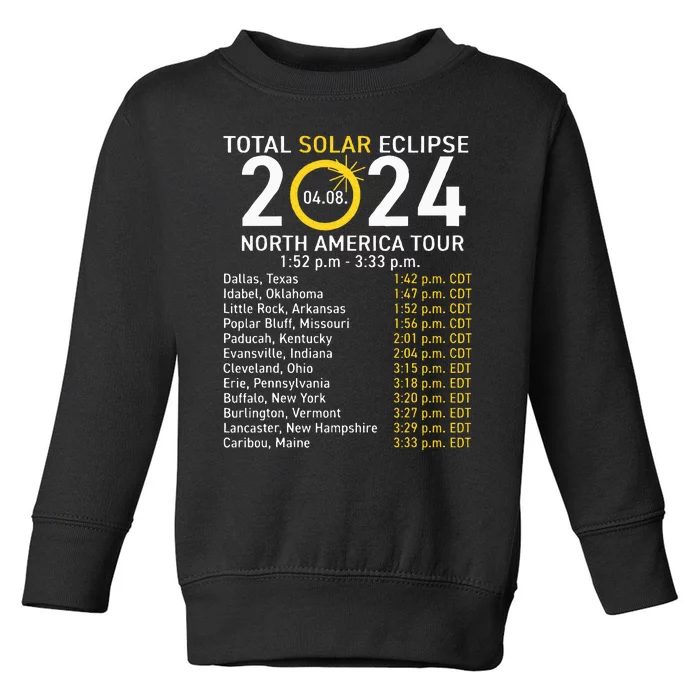 Total Solar Eclipse April 8 2024 Path Of The Eclipse Toddler Sweatshirt