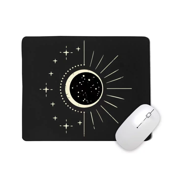 Total Solar Eclipse Moon Sun Stars April 8 2024 Mousepad