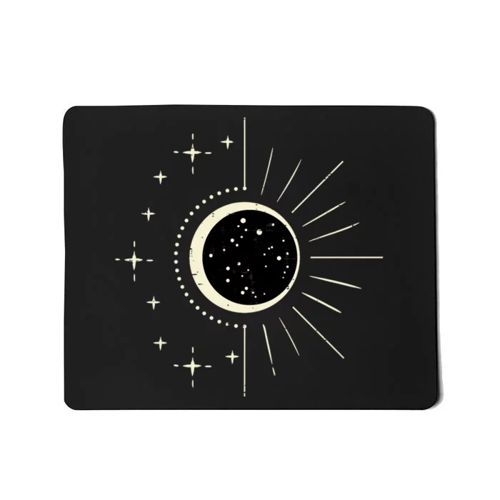 Total Solar Eclipse Moon Sun Stars April 8 2024 Mousepad