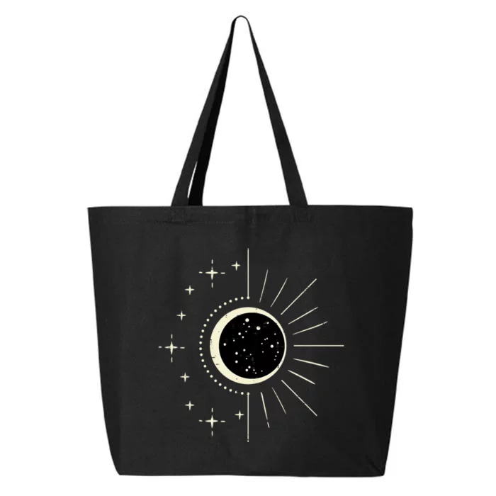 Total Solar Eclipse Moon Sun Stars April 8 2024 25L Jumbo Tote