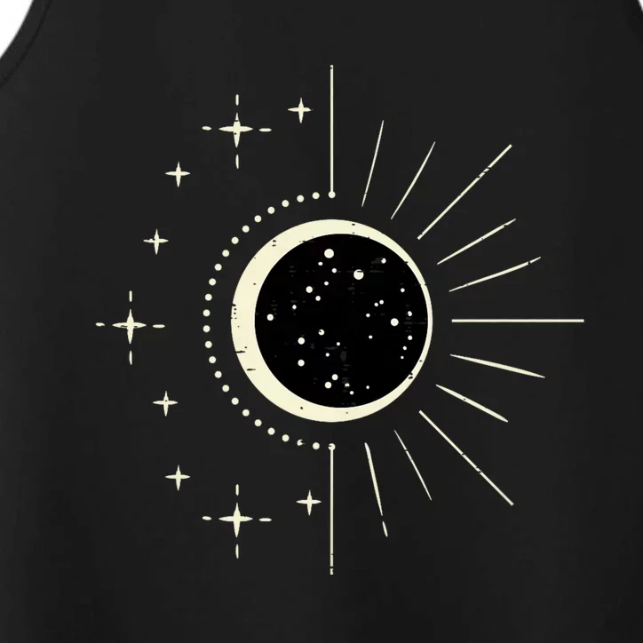 Total Solar Eclipse Moon Sun Stars April 8 2024 Performance Tank