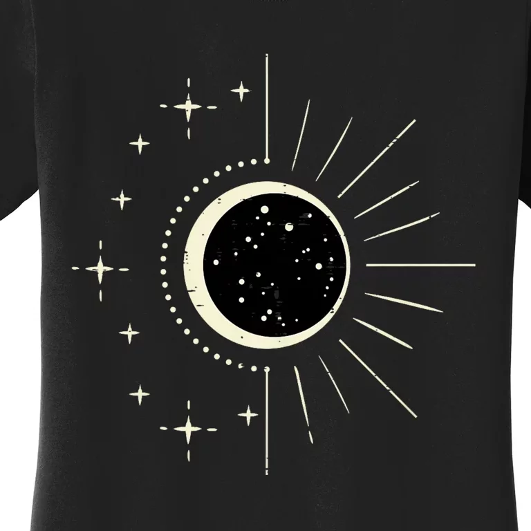 Total Solar Eclipse Moon Sun Stars April 8 2024 Women's T-Shirt