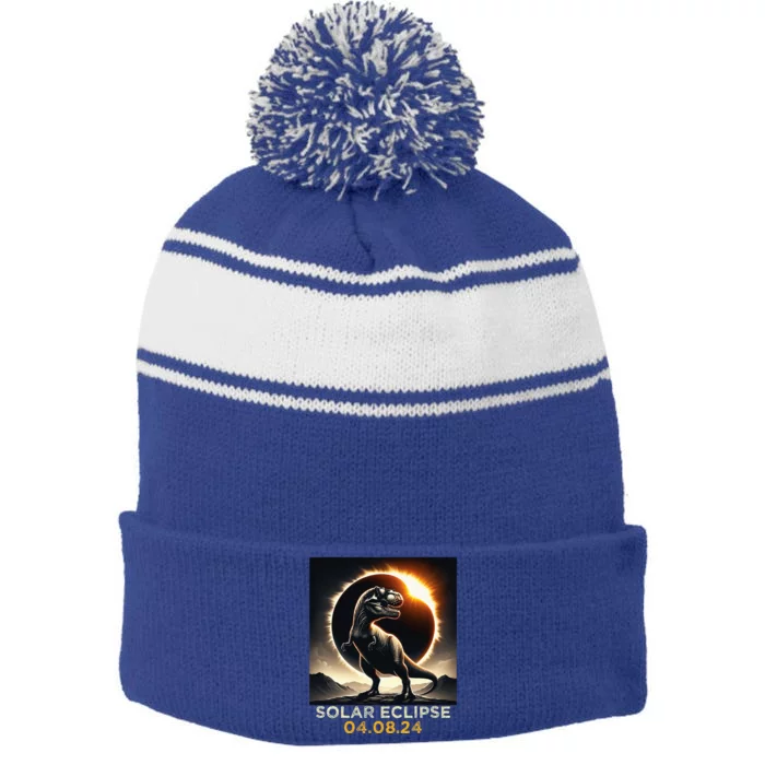 Total Solar Eclipse April 8 2024 America Solar Eclipse Stripe Pom Pom Beanie