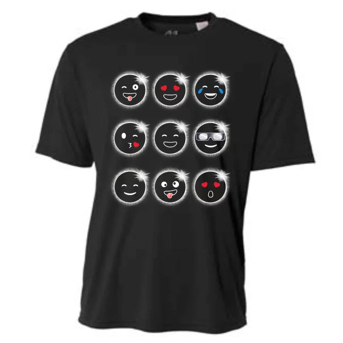 Total Solar Eclipse 04.08.2024 Silly Faces Funny Cooling Performance Crew T-Shirt