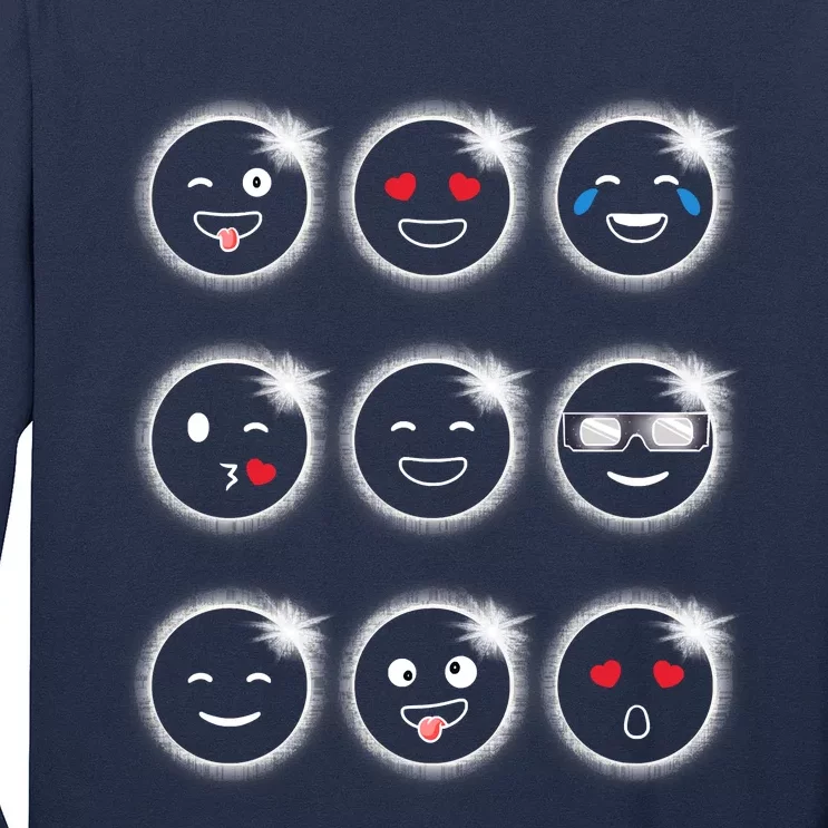 Total Solar Eclipse 04.08.2024 Silly Faces Funny Long Sleeve Shirt