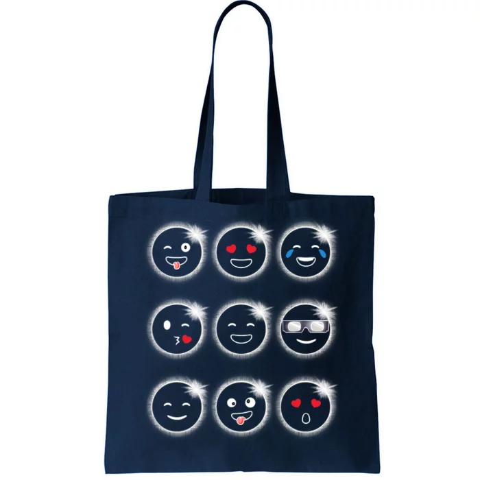 Total Solar Eclipse 04.08.2024 Silly Faces Funny Tote Bag