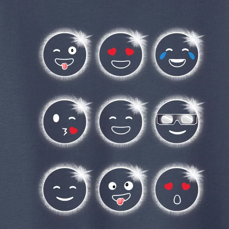 Total Solar Eclipse 04.08.2024 Silly Faces Funny Toddler T-Shirt