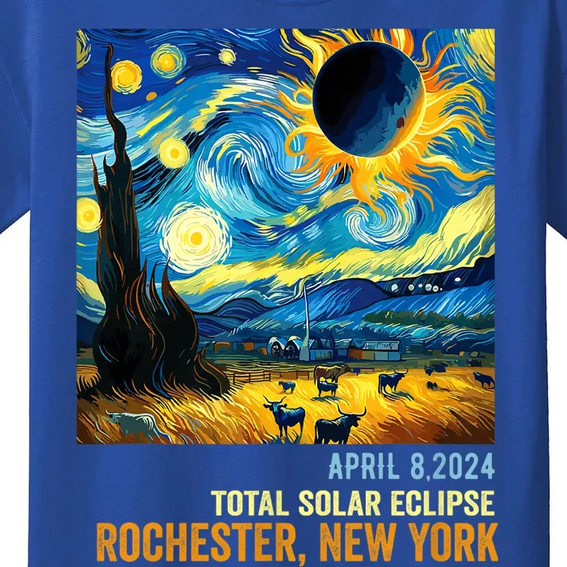 Total Solar Eclipse 04.08.2024 Rochester New York Kids T-Shirt