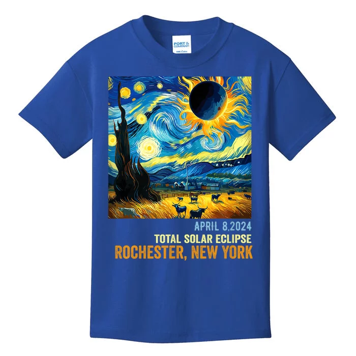 Total Solar Eclipse 04.08.2024 Rochester New York Kids T-Shirt