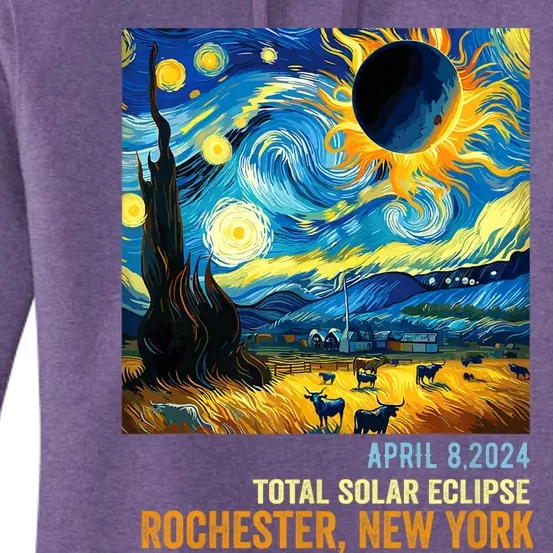 Total Solar Eclipse 04.08.2024 Rochester New York Women's Pullover Hoodie